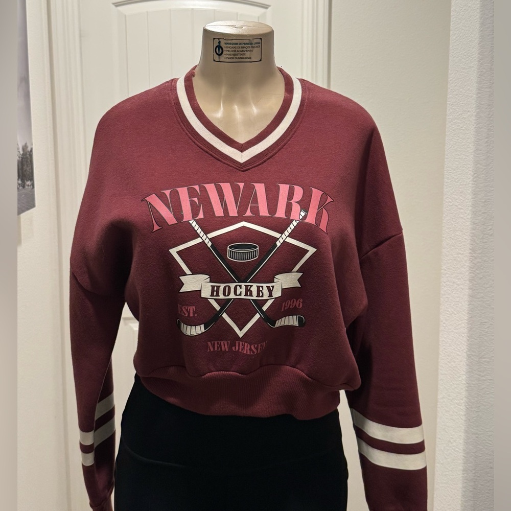Newark Hockey Maroon Sweater
